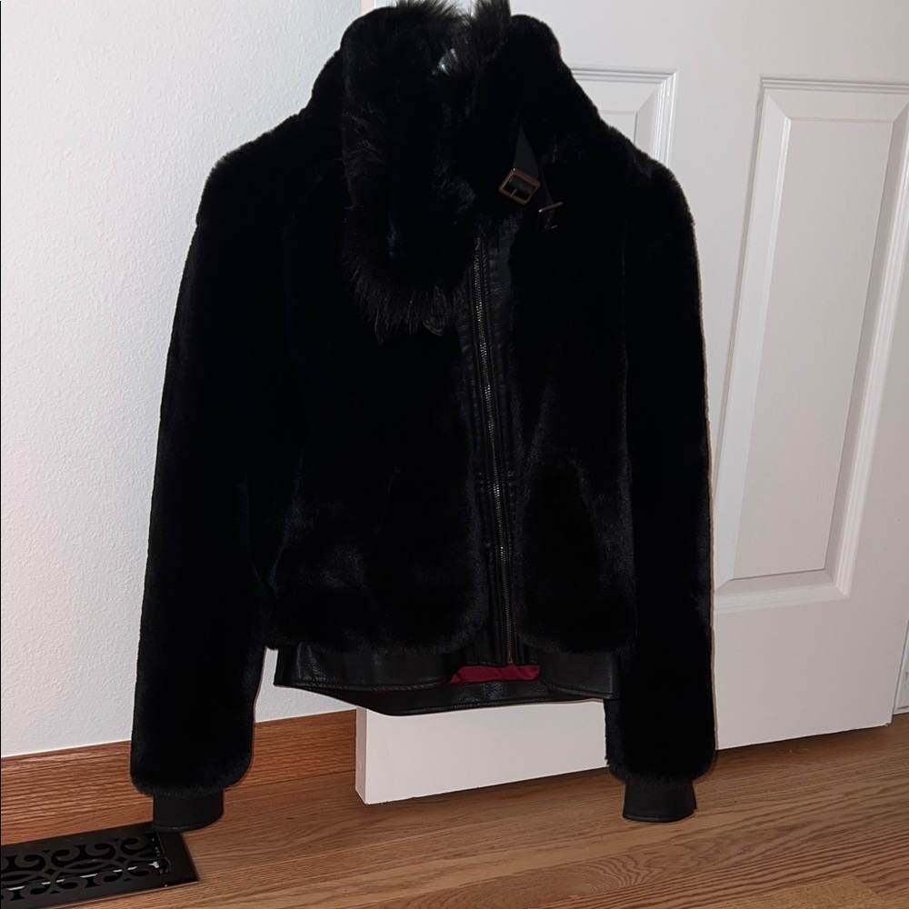 BLANK NYC - black noise coat